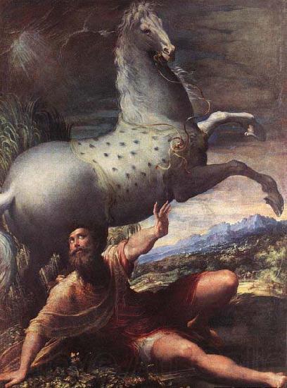 PARMIGIANINO The Conversion of St Paul - Oil on canvas