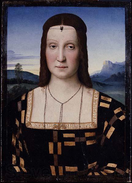 Raphael Portrait of Elisabetta Gonzaga, Norge oil painting art