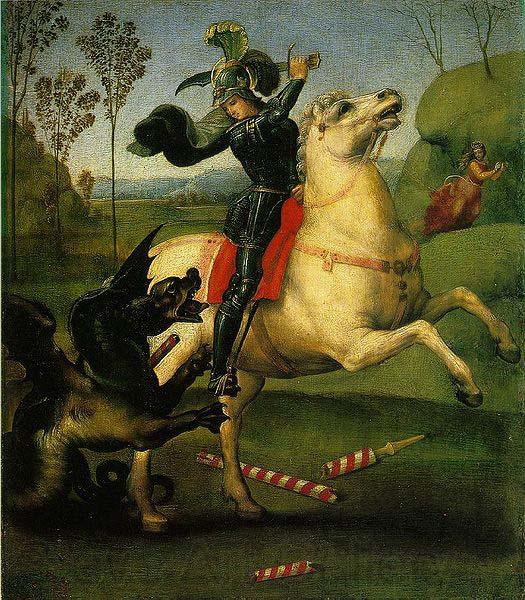 Raphael Saint George and the Dragon, a small work Spain oil painting art