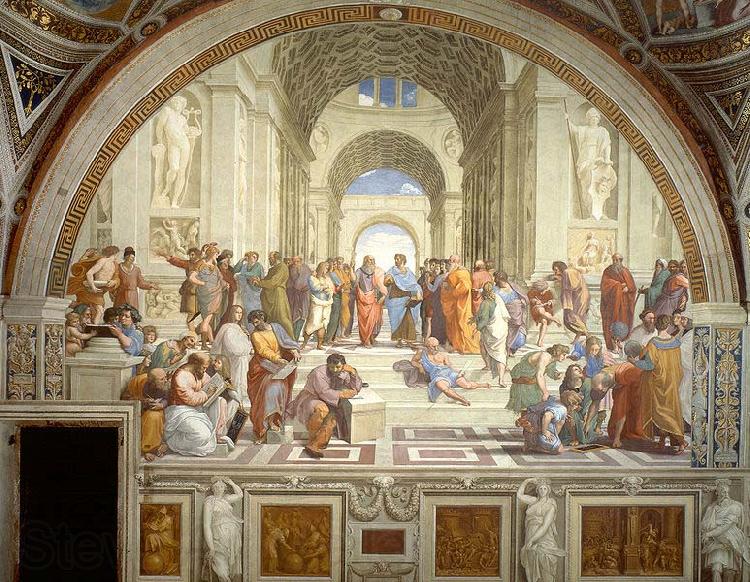 Raphael The School of Athens, Stanza della Segnatura Spain oil painting art