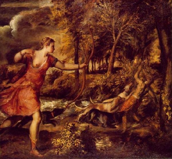 Titian The Death of Actaeon. Spain oil painting art
