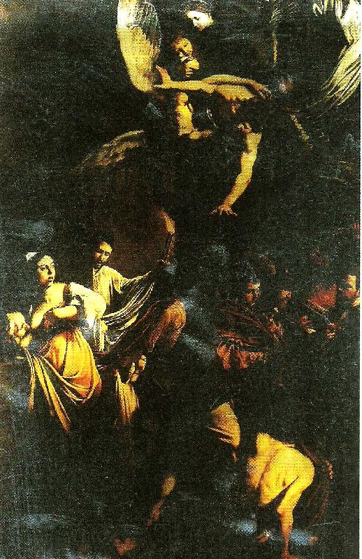 Caravaggio de sju barmhartighetsgarningarna France oil painting art