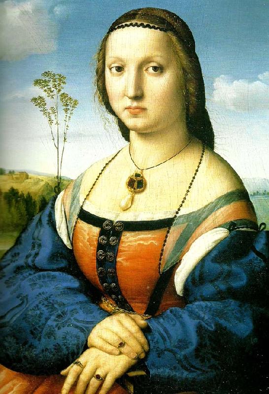 Raphael portrait of maddalena Norge oil painting art