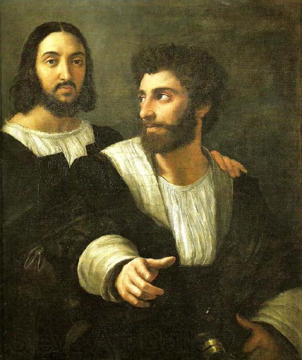 Raphael portrait of raphaeland a friend Spain oil painting art