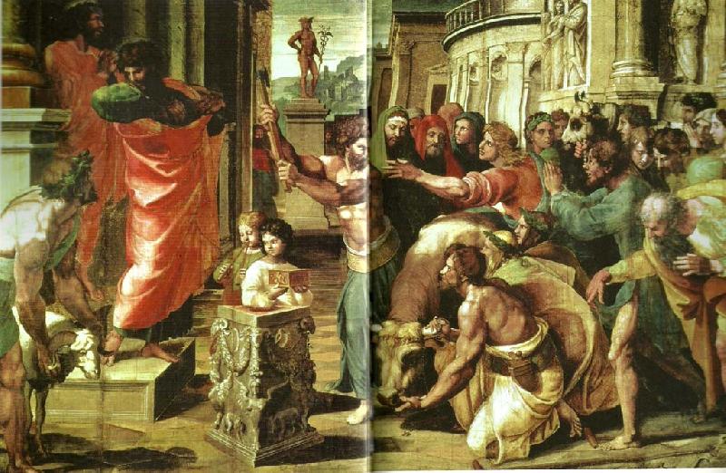Raphael the sacrifice at lystra Norge oil painting art