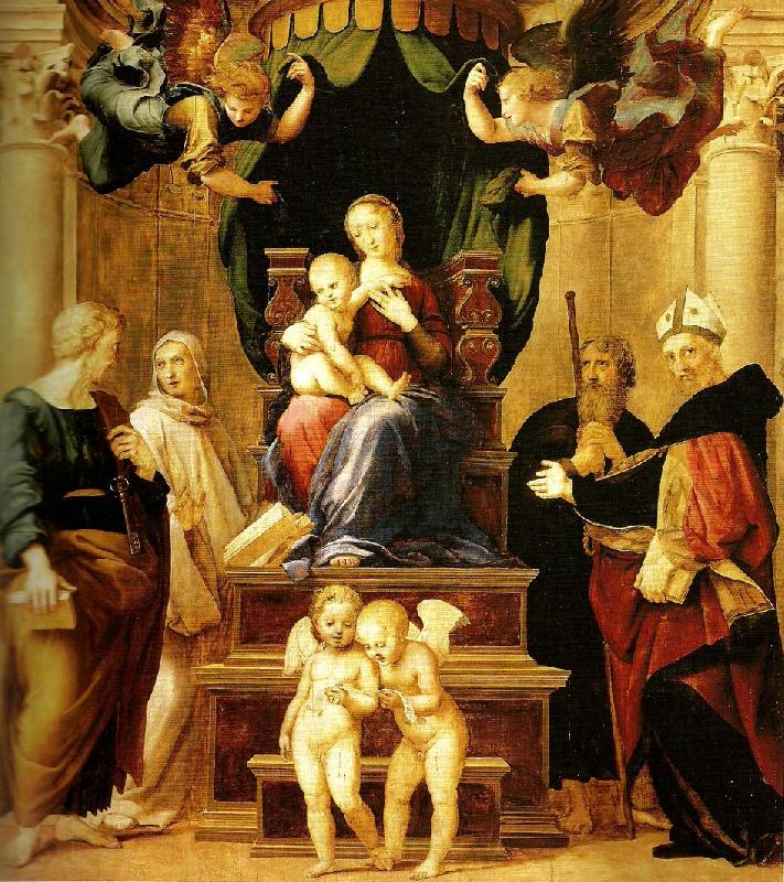 Raphael far right madonna del baldacchino France oil painting art