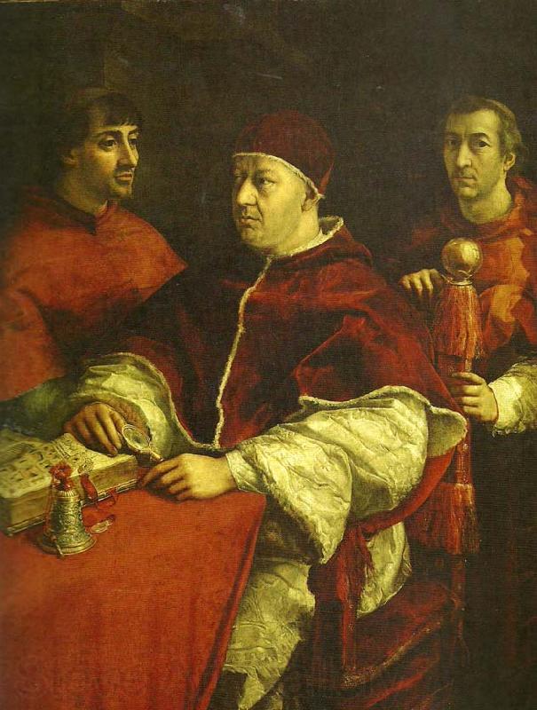 Raphael pope leo x with cardinals giulio de' France oil painting art