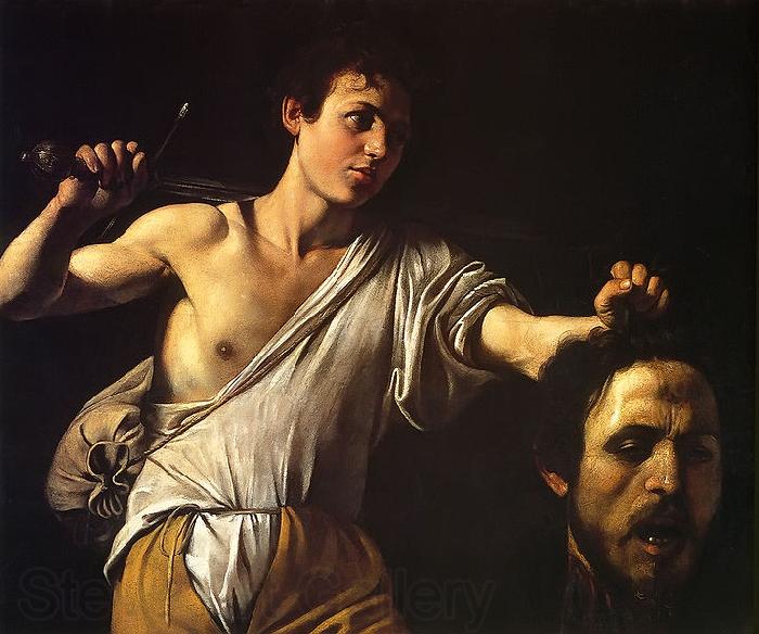 Caravaggio David mit dem Haupt des Goliath Norge oil painting art