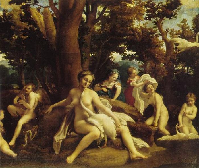 Correggio Leda mit dem Schwan France oil painting art