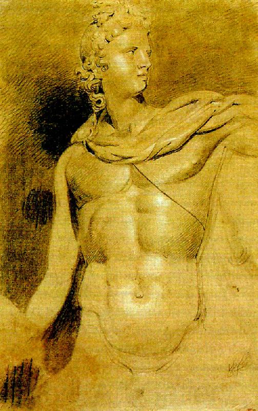 J.M.W.Turner study of the head and torso of the apollo belvedere Norge oil painting art
