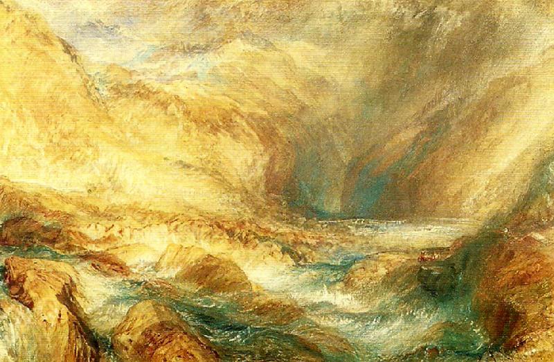 J.M.W.Turner the pass of st gotthard Norge oil painting art
