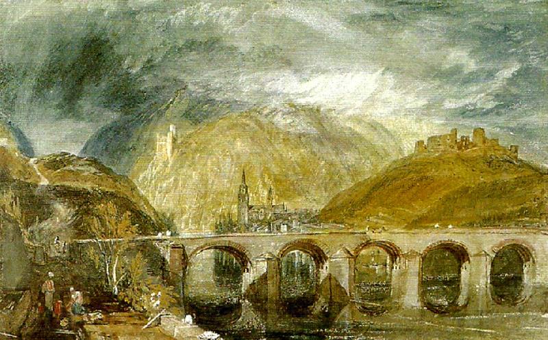 J.M.W.Turner bingen from the nahe Germany oil painting art