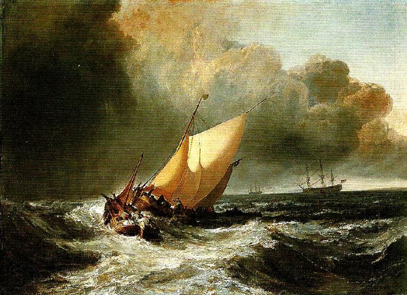J.M.W.Turner dutch boats in a gale France oil painting art
