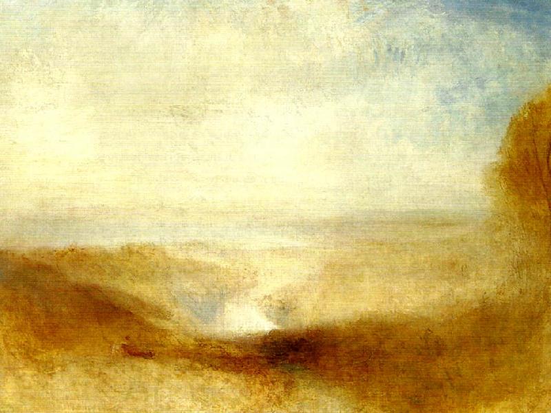 J.M.W.Turner landscape with a river and a bay in the distance Spain oil painting art