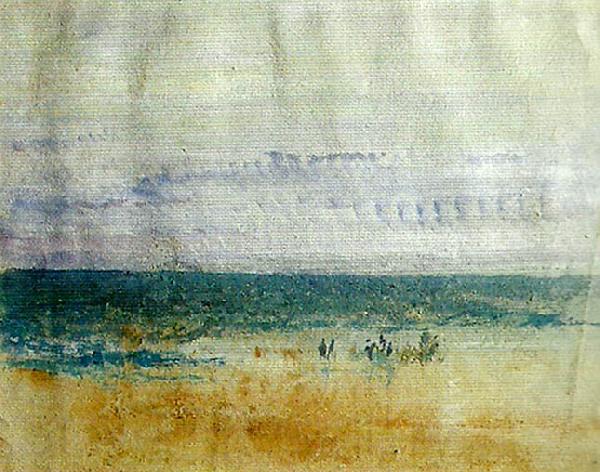 J.M.W.Turner figures on the shore 1835-40 France oil painting art