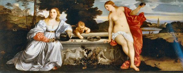 Titian Sacred and Profane Love France oil painting art