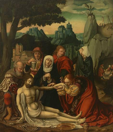 Anonymous Crucifixion, Descent from the Cross and Entombment of Christ Spain oil painting art