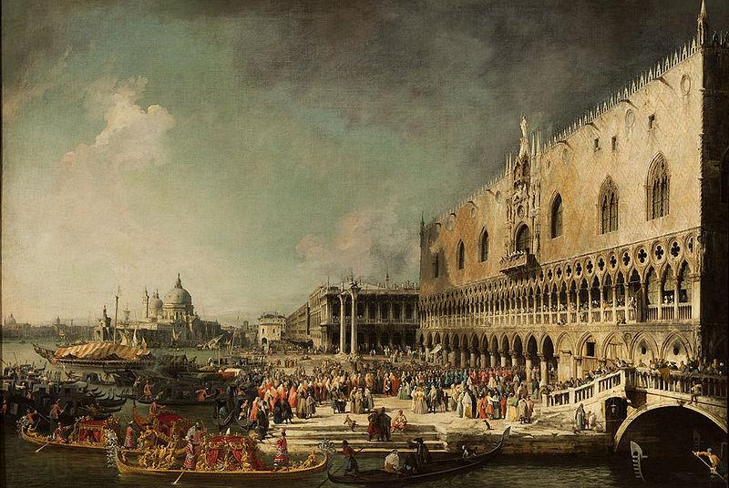 Canaletto The Reception of the French Ambassador Jacques Vincent Languet, Compte de Gergy at the Doge Palace
