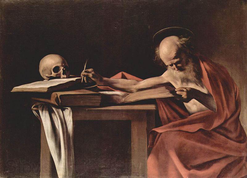 Caravaggio Hl. Hieronymus beim Schreiben Norge oil painting art