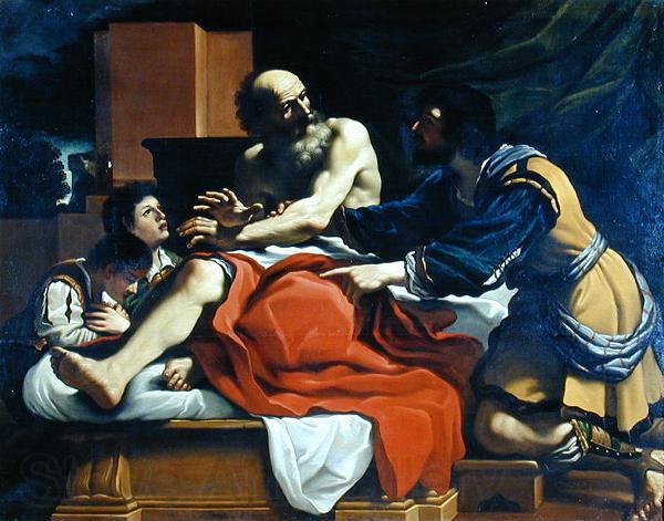 GUERCINO Jacob, Ephraim, and Manasseh, painting by Guercino Germany oil painting art