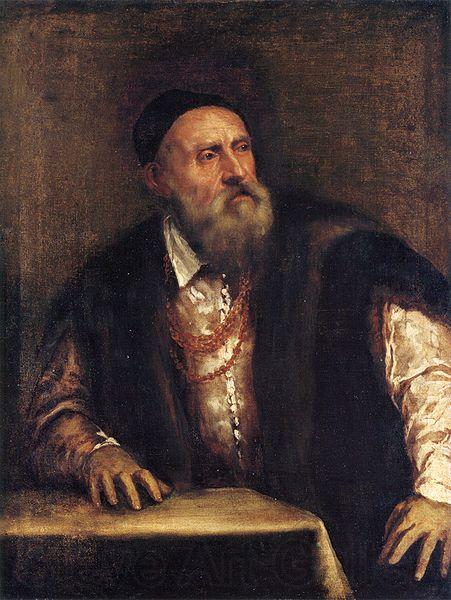 Titian Self portrait. Spain oil painting art