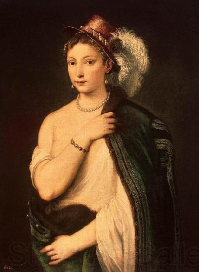 Titian Female Portrait Norge oil painting art