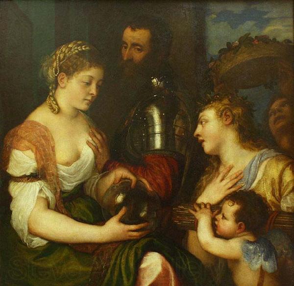 Titian Allegorie conjugale Spain oil painting art
