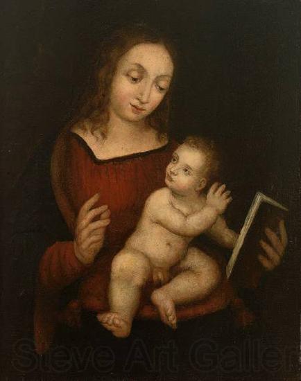 Anonymous Virgin Mary, reading, with the Child Germany oil painting art