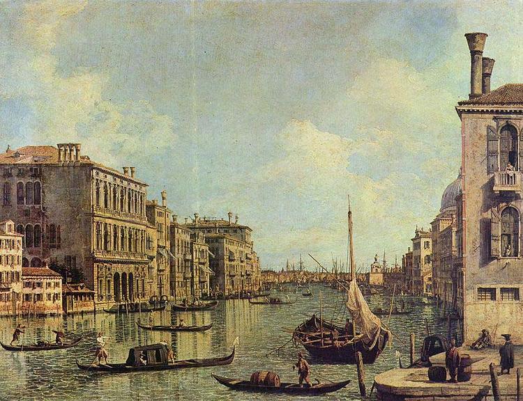 Canaletto Veduta del Canale Grande in Richtung auf den Hafen von San Marco Norge oil painting art