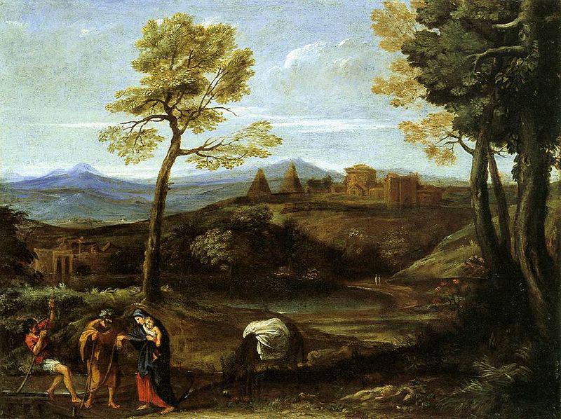 Domenichino Landscape with The Flight into Egypt France oil painting art