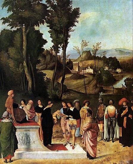 Giorgione Moses Undergoing Trial by Fire Germany oil painting art