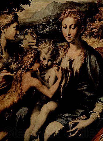 PARMIGIANINO Thronende Madonna, Hl. Zacharias, Hl. Johannes der Taufer und Hl. Maria Magdalena Spain oil painting art