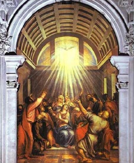 Titian Cud zeslania Ducha swietego Spain oil painting art