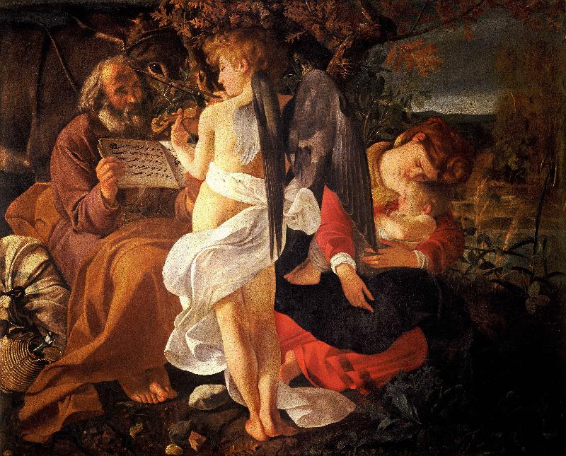 Caravaggio Rest on the Flight into Egypt France oil painting art