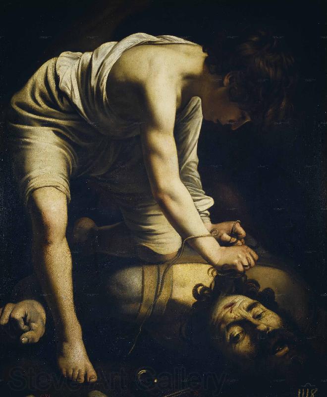Caravaggio David and Goliath Spain oil painting art