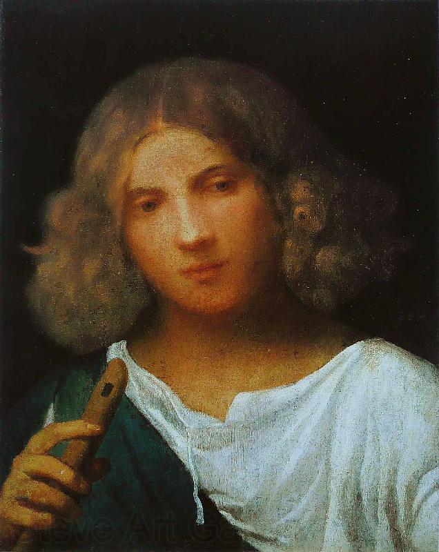 Giorgione Shepherd with a Flute Spain oil painting art