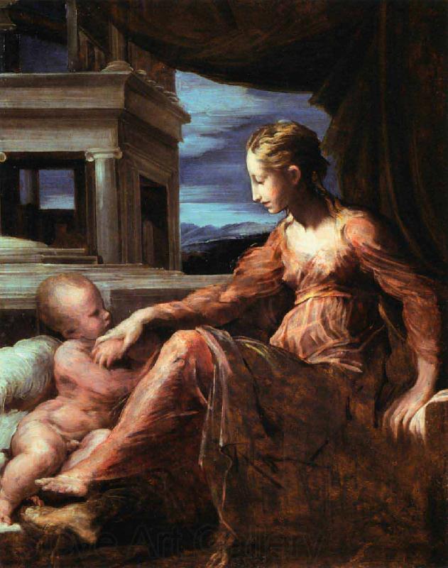 PARMIGIANINO Virgin and Child Norge oil painting art