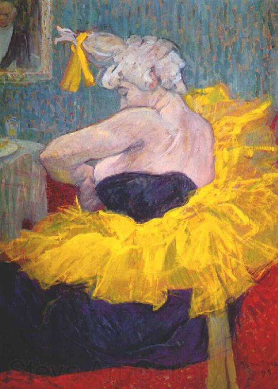 toulouse-lautrec The clownesse cha-u-kao at the Moulin Rouge Norge oil painting art