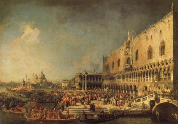 Canaletto The Reception of the French Ambassador in Venice Germany oil painting art