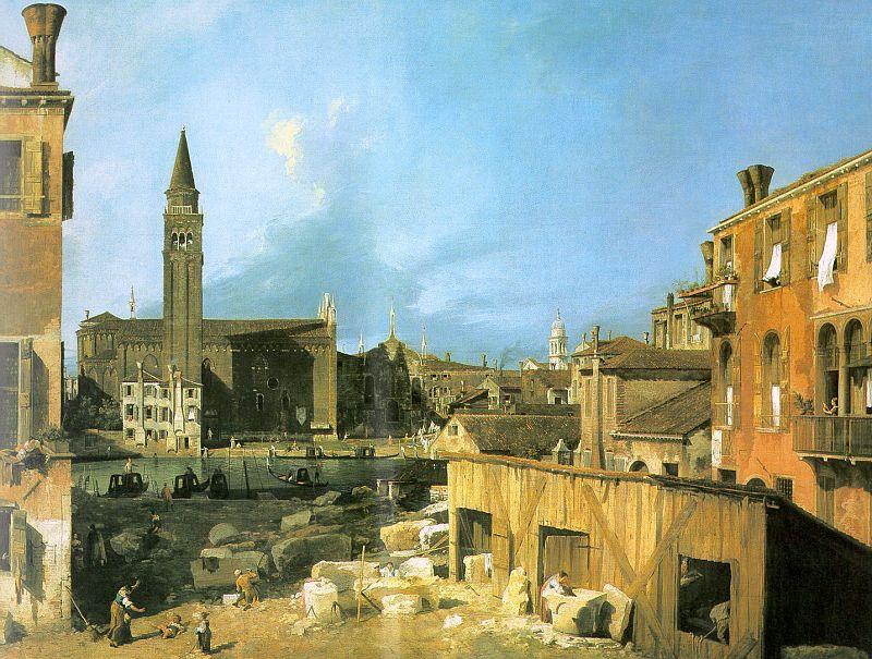 Canaletto The Stonemason\'s Yard