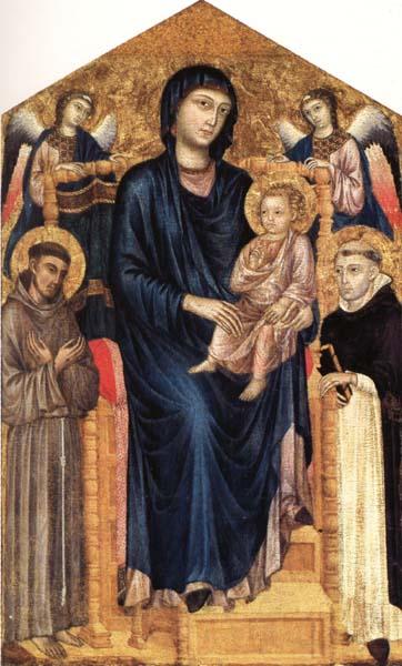 Cimabue Madonna nad Child Enthroned with Two Angels and SS.Francis and Dominic Spain oil painting art