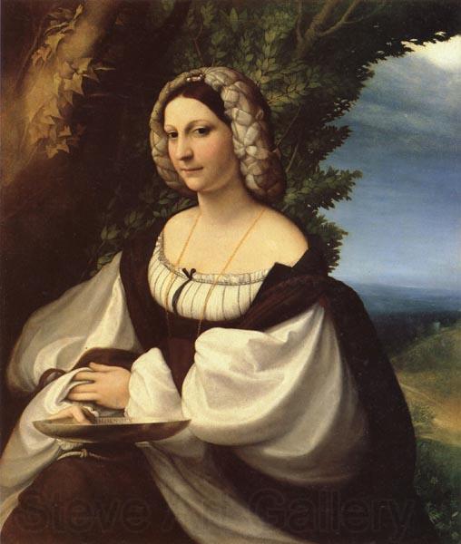 Correggio Portrait of a Lady Norge oil painting art