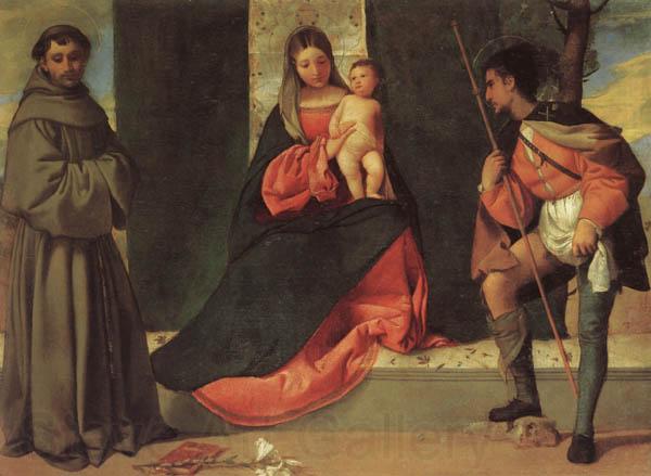 Giorgione Madonna and Child with SS.ANTHONY AND rOCK Spain oil painting art