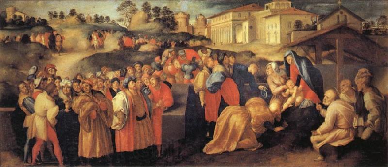 Pontormo The Adoration of the Magi Norge oil painting art