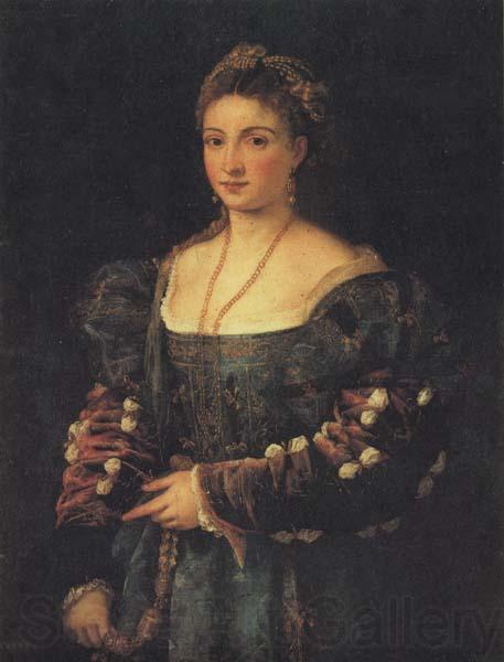 Titian Portrait of a Woman Norge oil painting art