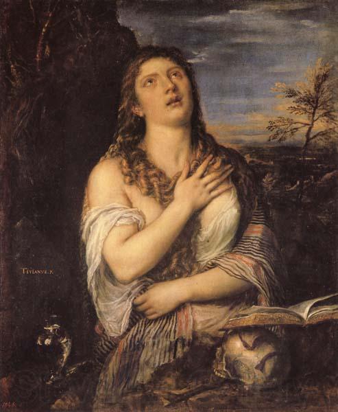 Titian Penitent Mary Magdalen Norge oil painting art