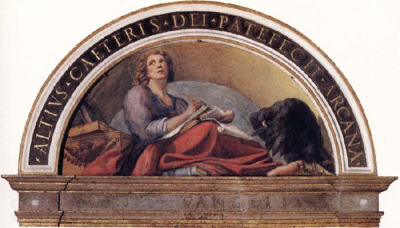Correggio Lunette with Saint John the Evangelist Norge oil painting art