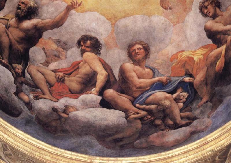 Correggio Details of the cupola with the apostles Philip and Thaddeus,James the Less and Thomas,Andrew and Jomes the Great France oil painting art