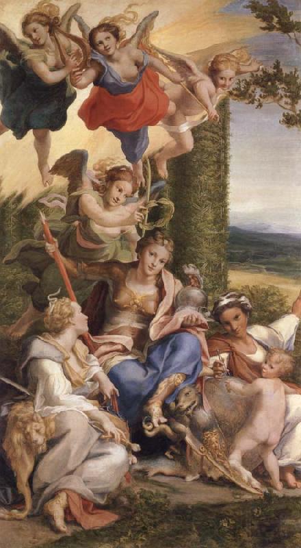 Correggio Allegorie des vertus on La vertu heroique victorieuse des vices Norge oil painting art