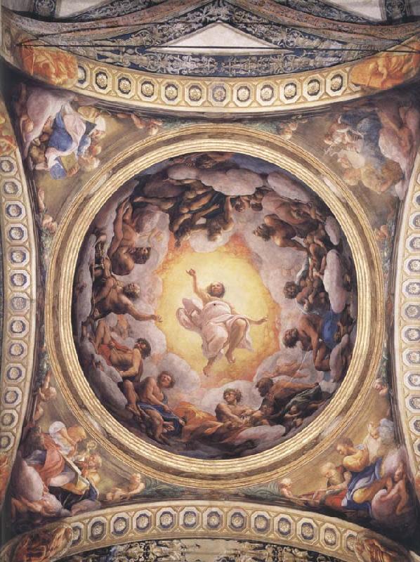 Correggio Vision of Saint john on the Island of Patmos,cupola Germany oil painting art